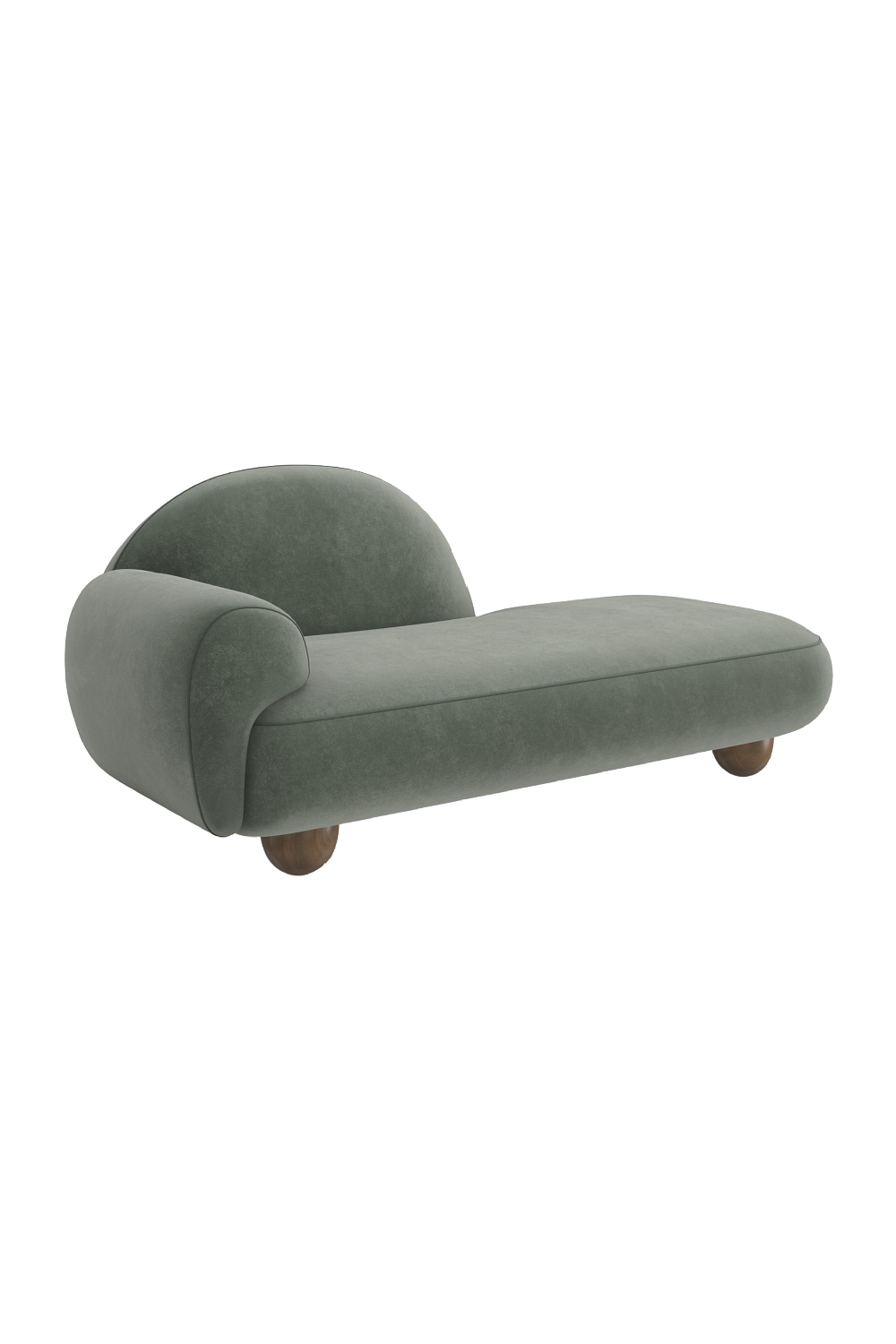   Green Velvet Chaise Lounge | Oroa.com
