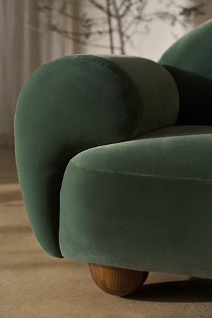   Green Velvet Chaise Lounge | Oroa.com