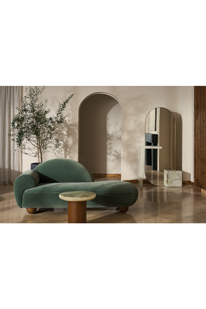  Green Velvet Chaise Lounge | Oroa.com