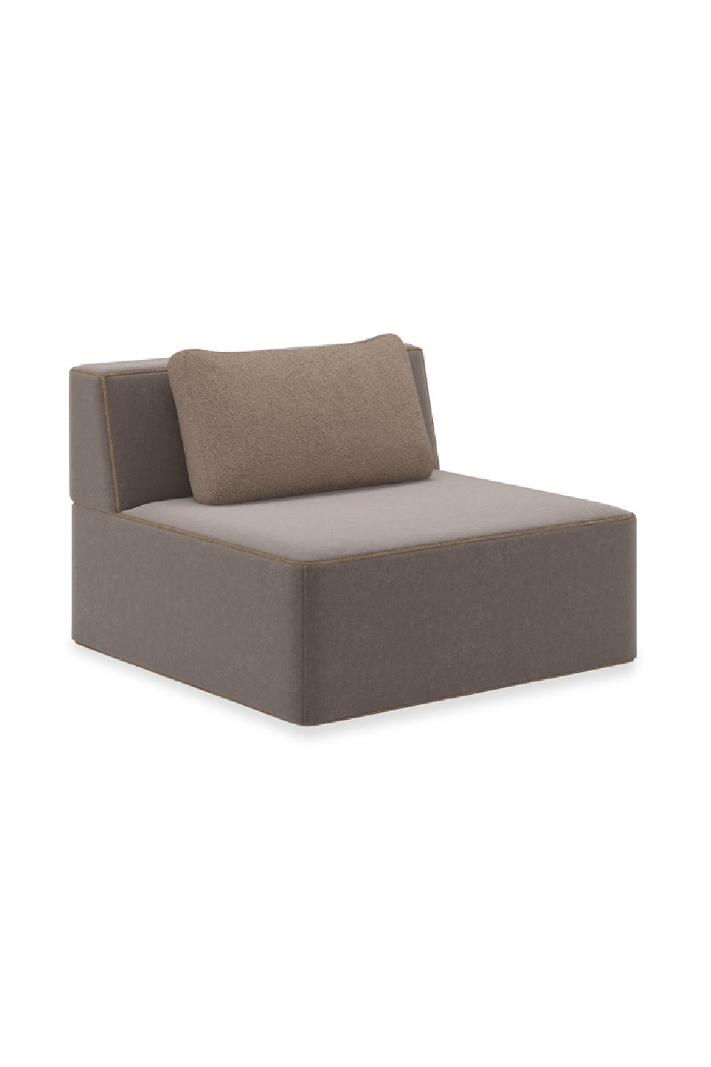   Brown Welted Sectional Sofa | Oroa.com