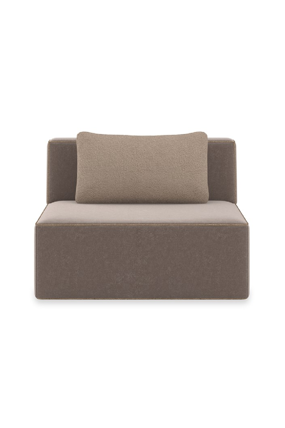   Brown Welted Sectional Sofa | Oroa.com