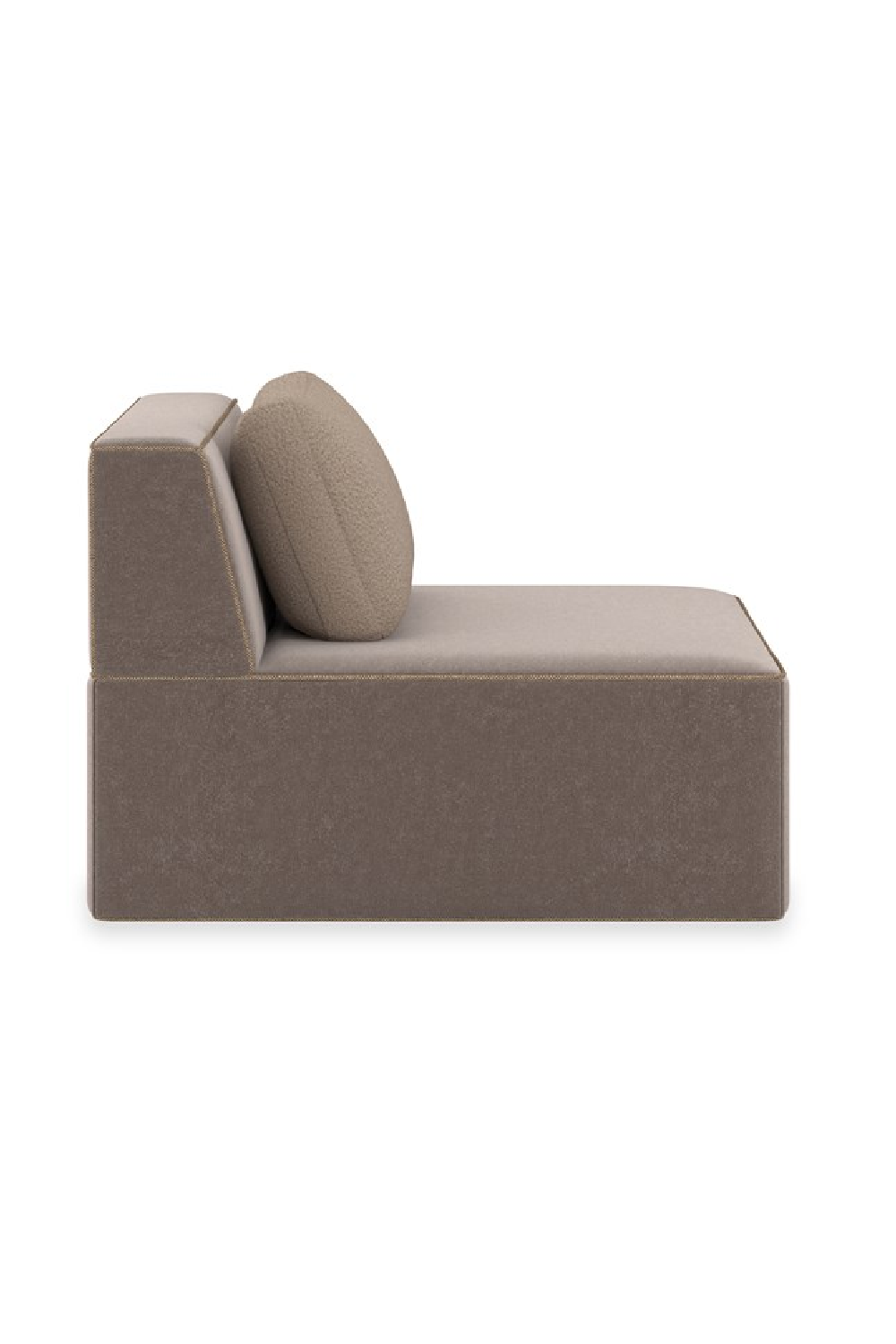   Brown Welted Sectional Sofa | Oroa.com