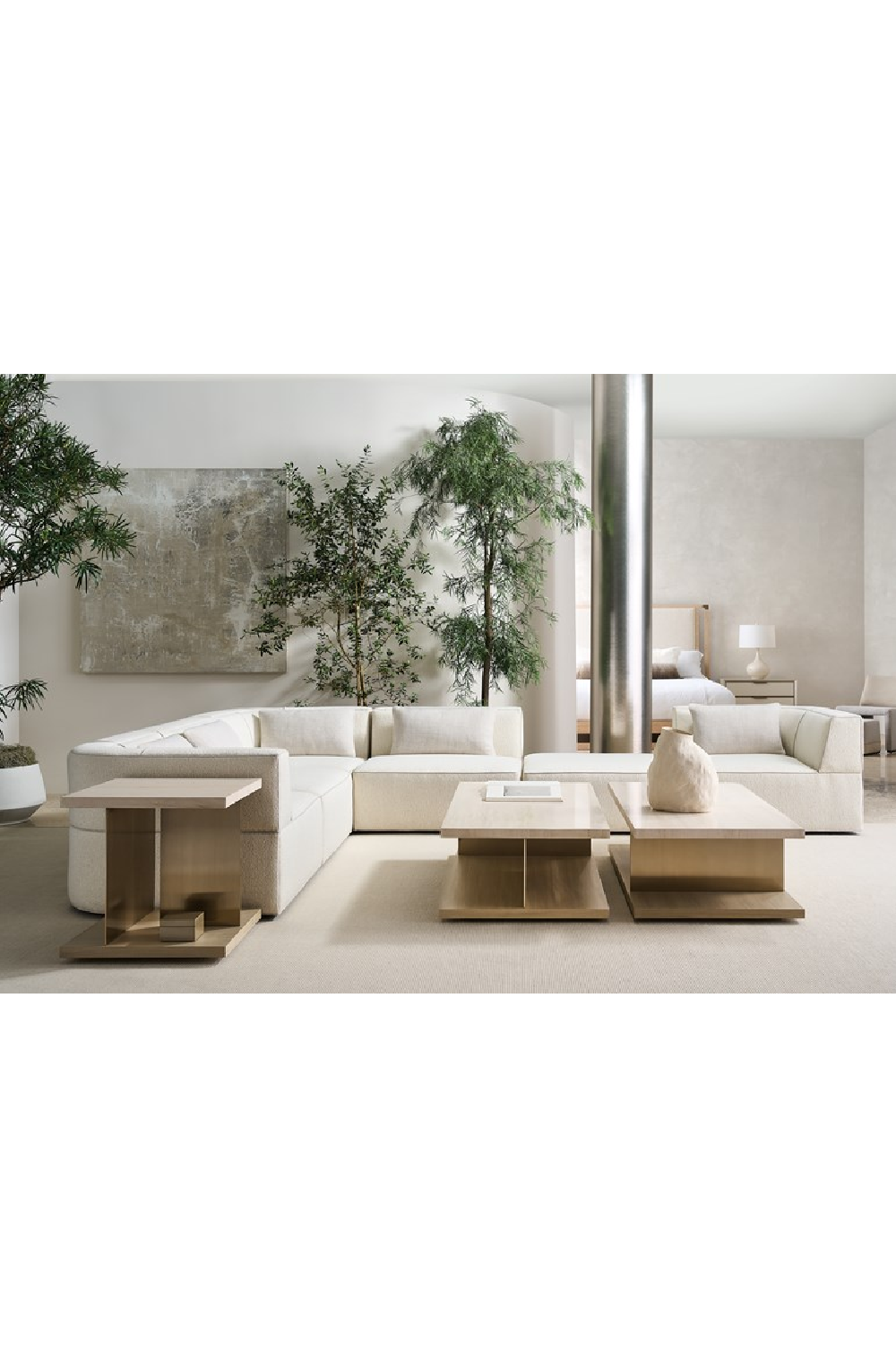   White Welted Sectional Sofa | Oroa.com