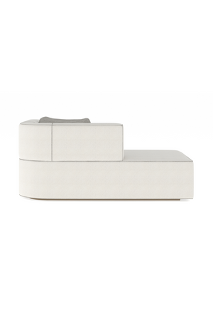   White Bouclé Chaise Lounge | Oroa.com