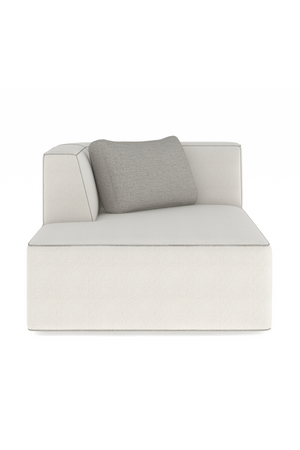   White Bouclé Chaise Lounge | Oroa.com
