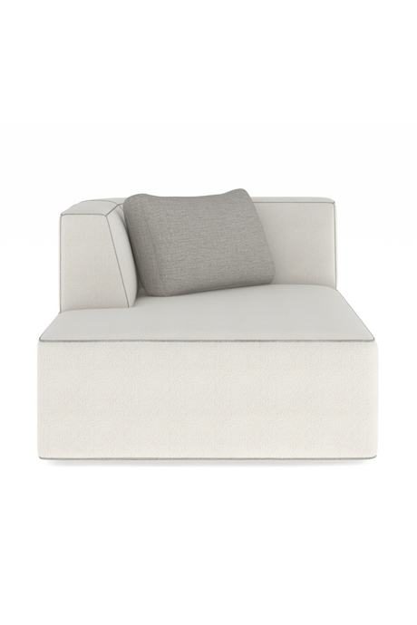   White Bouclé Chaise Lounge | Oroa.com