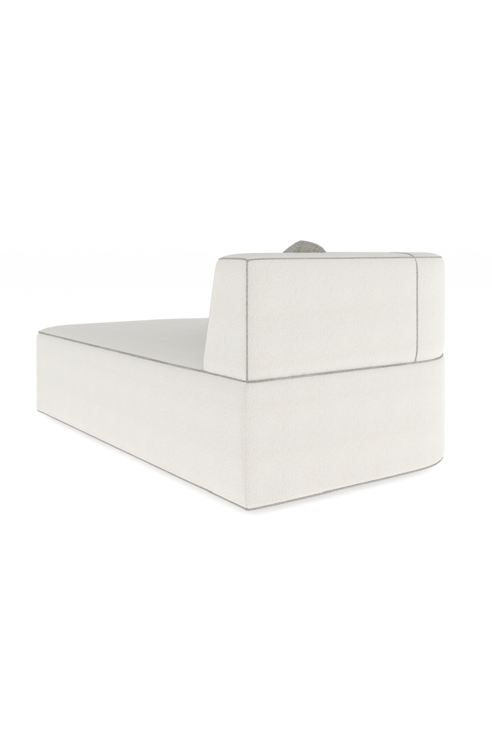   White Bouclé Chaise Lounge | Oroa.com
