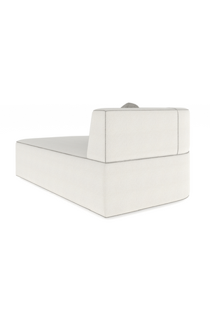   White Bouclé Chaise Lounge | Oroa.com