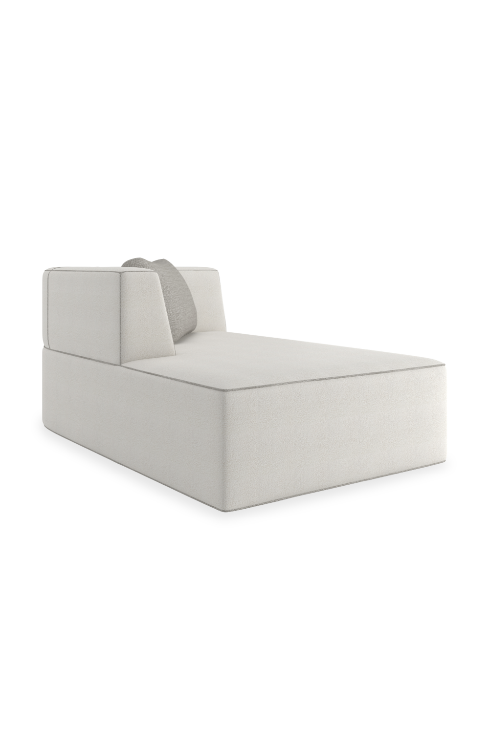   White Bouclé Chaise Lounge | Oroa.com
