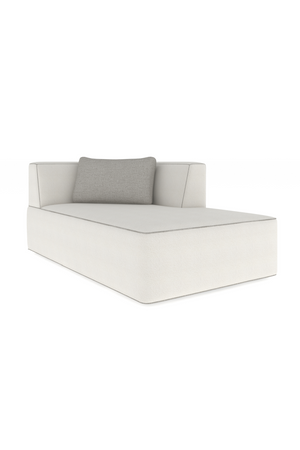  White Bouclé Chaise Lounge | Oroa.com