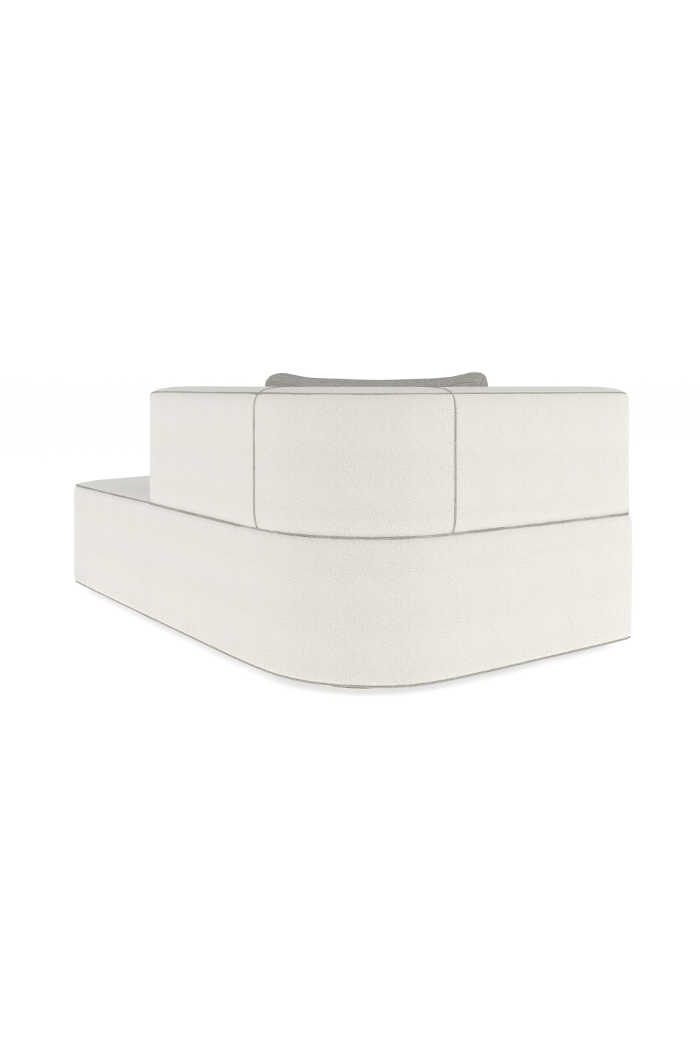   White Bouclé Chaise Lounge | Oroa.com
