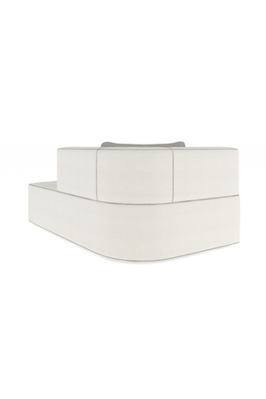   White Bouclé Chaise Lounge | Oroa.com
