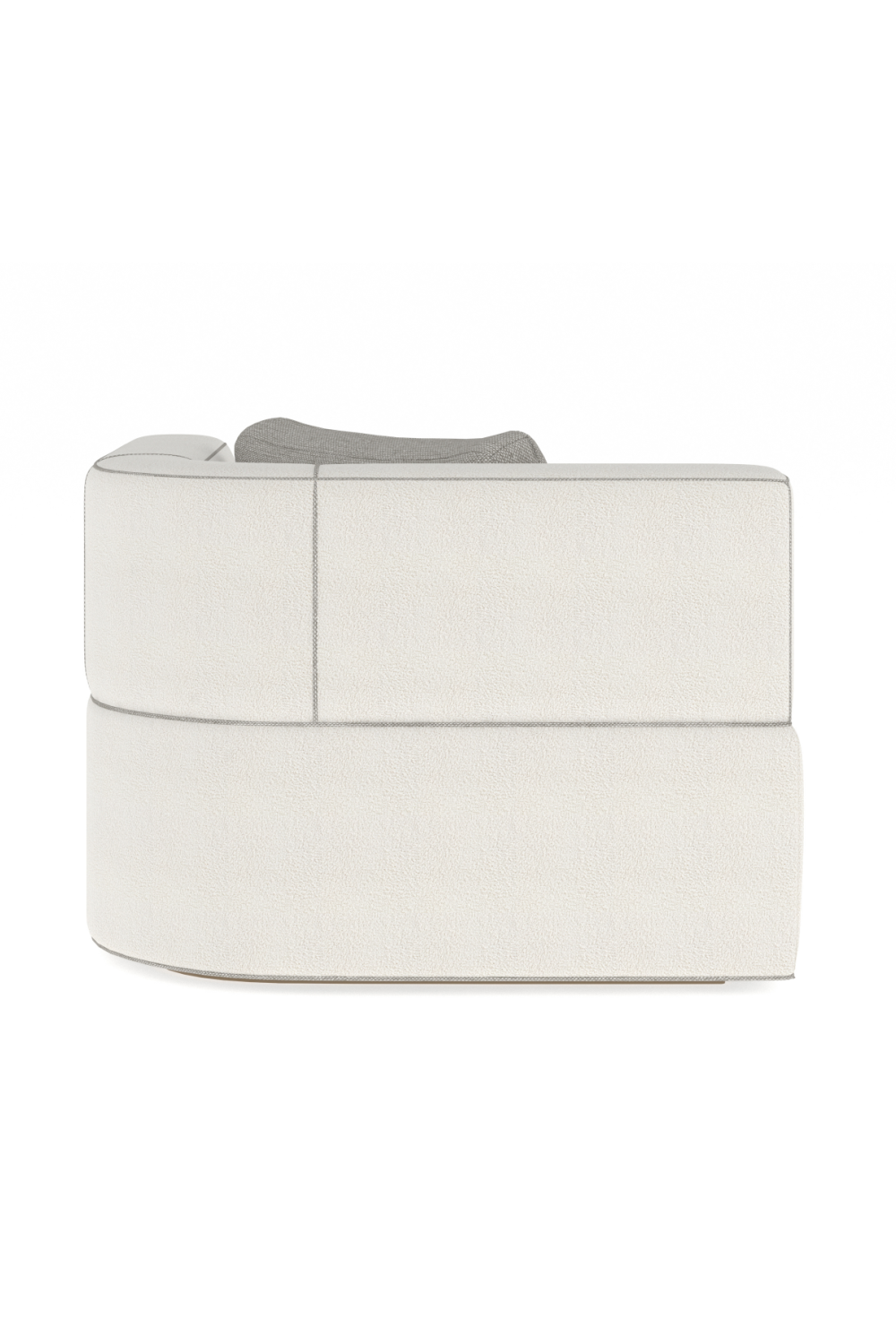   White Bouclé Chaise Lounge | Oroa.com
