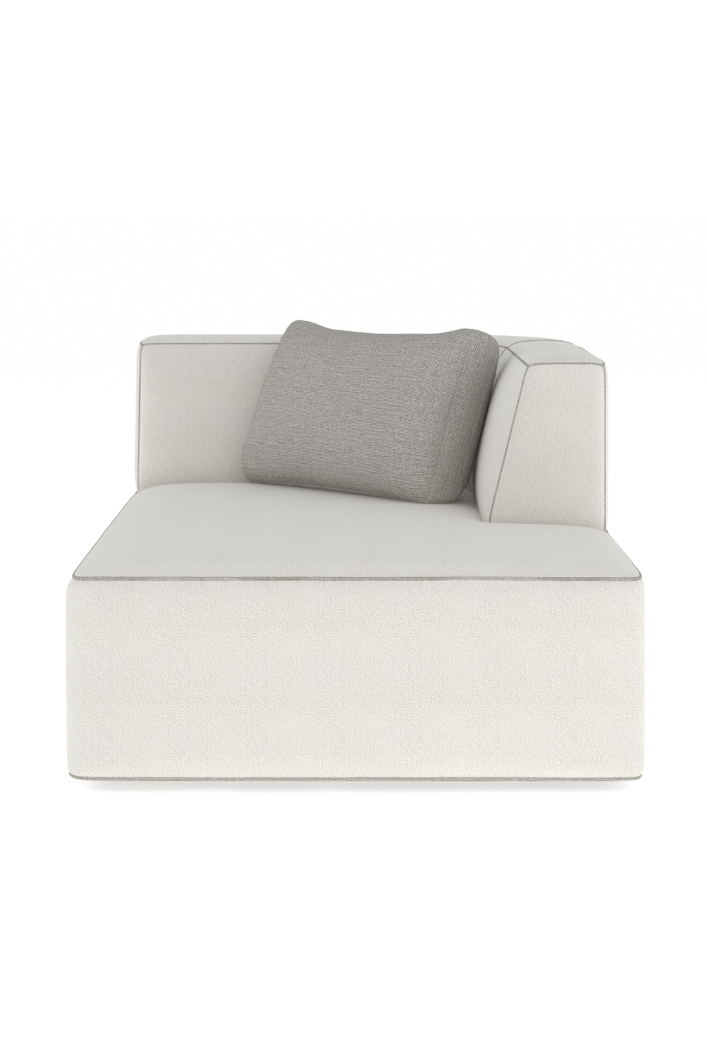   White Bouclé Chaise Lounge | Oroa.com