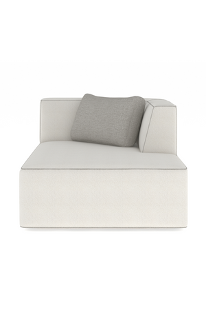   White Bouclé Chaise Lounge | Oroa.com