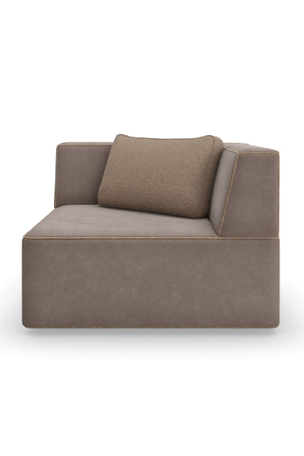   Brown Welted Sectional Sofa | Oroa.com