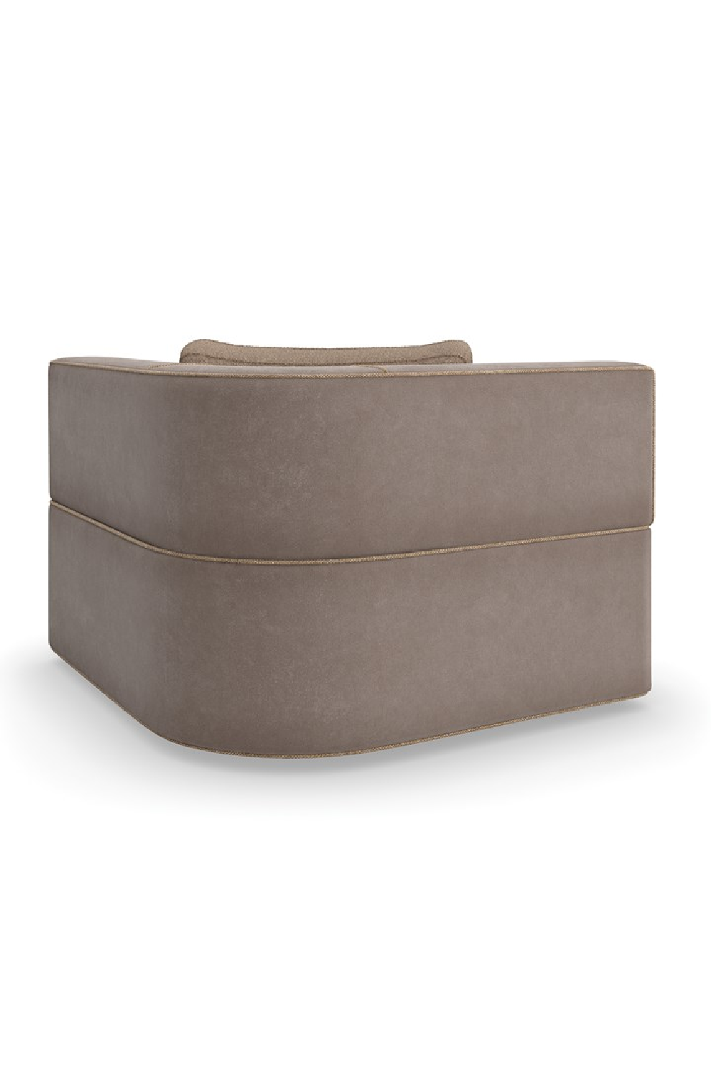   Brown Welted Sectional Sofa | Oroa.com