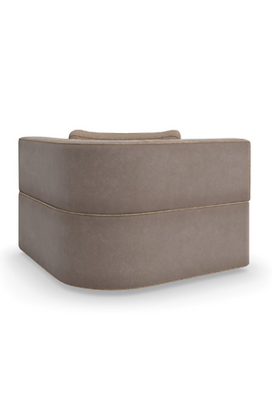   Brown Welted Sectional Sofa | Oroa.com