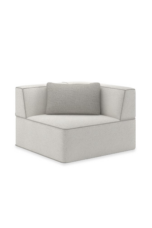   White Welted Sectional Sofa | Oroa.com