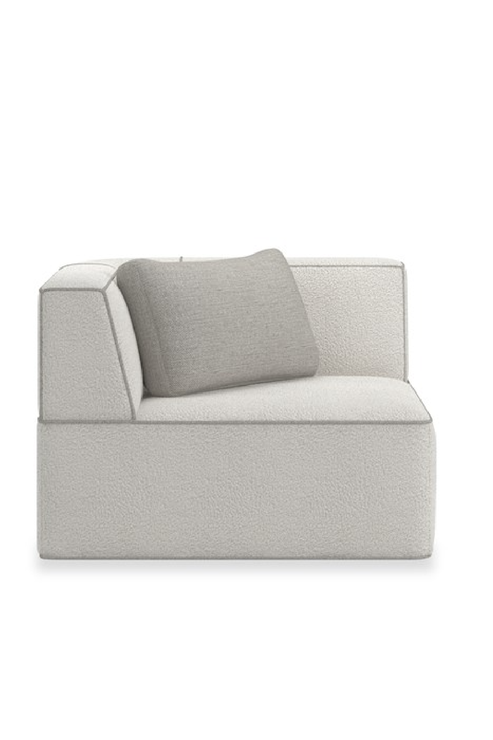   White Welted Sectional Sofa | Oroa.com