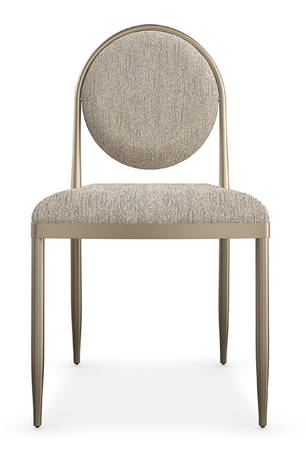   Oval-Back Bouclé Dining Chairs (2) | Oroa.com