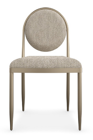   Oval-Back Bouclé Dining Chairs (2) | Oroa.com