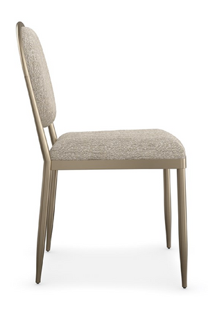   Oval-Back Bouclé Dining Chairs (2) | Oroa.com