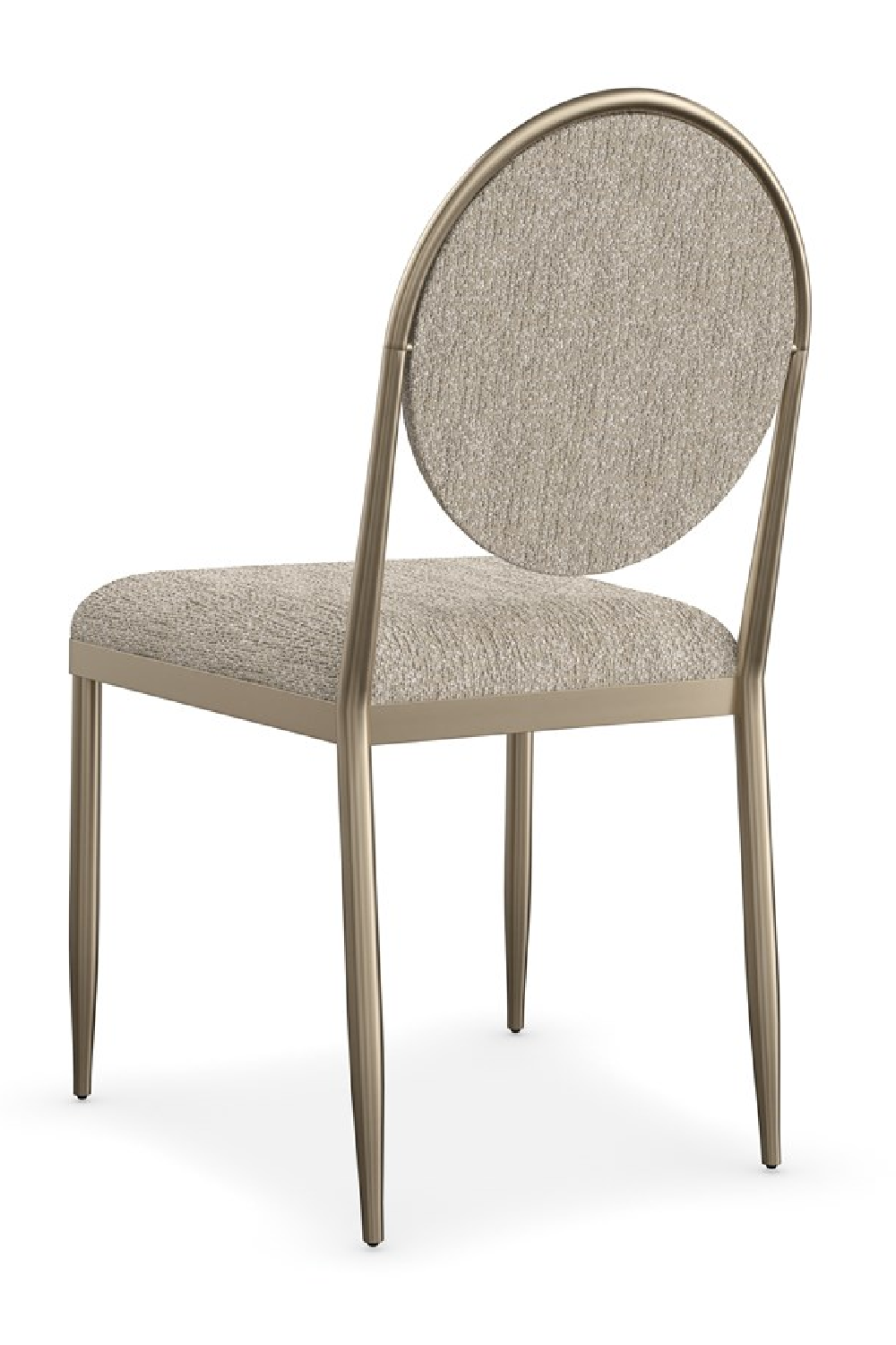   Oval-Back Bouclé Dining Chairs (2) | Oroa.com