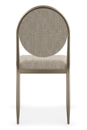   Oval-Back Bouclé Dining Chairs (2) | Oroa.com