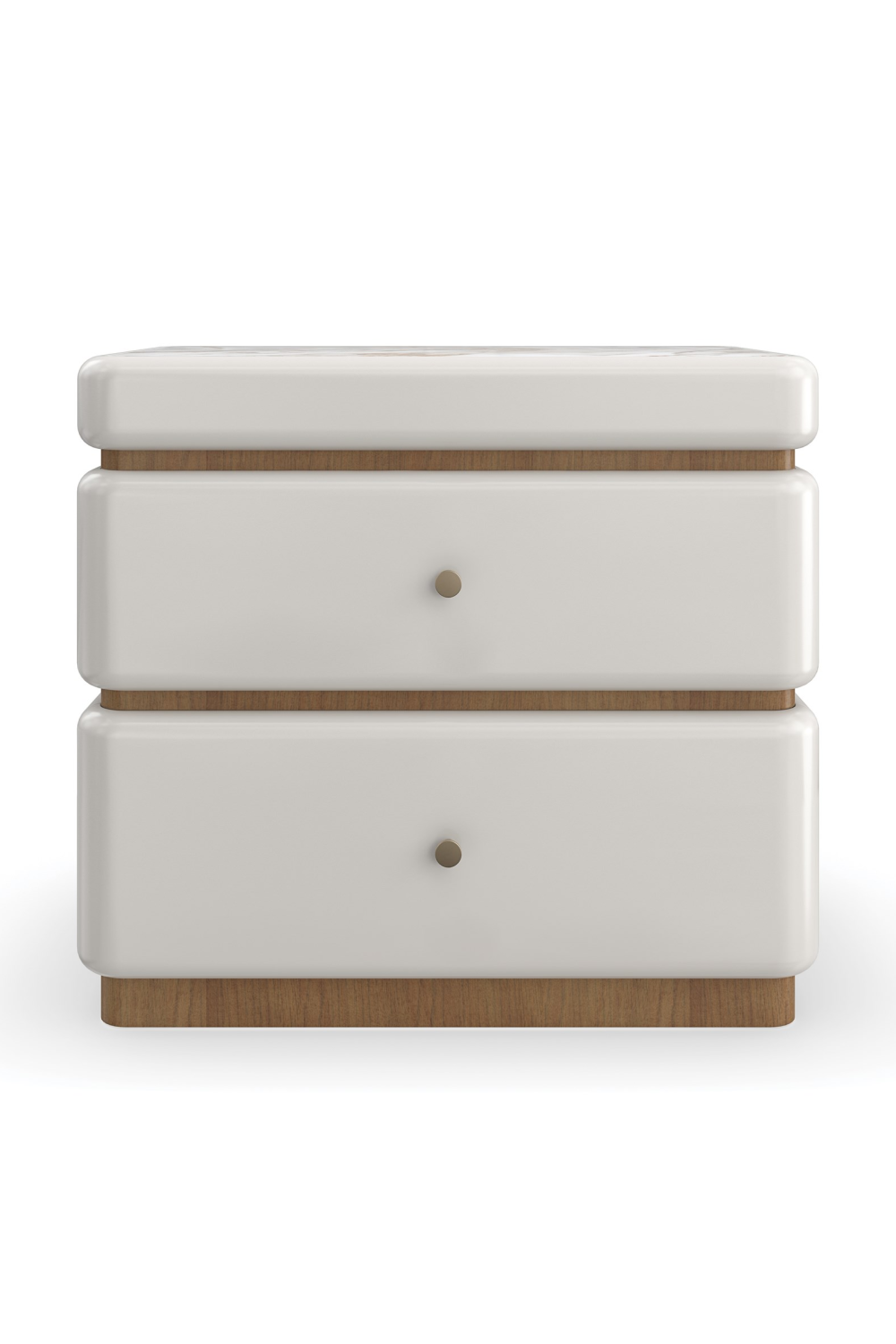   White 2-Drawer Nightstand | Oroa.com