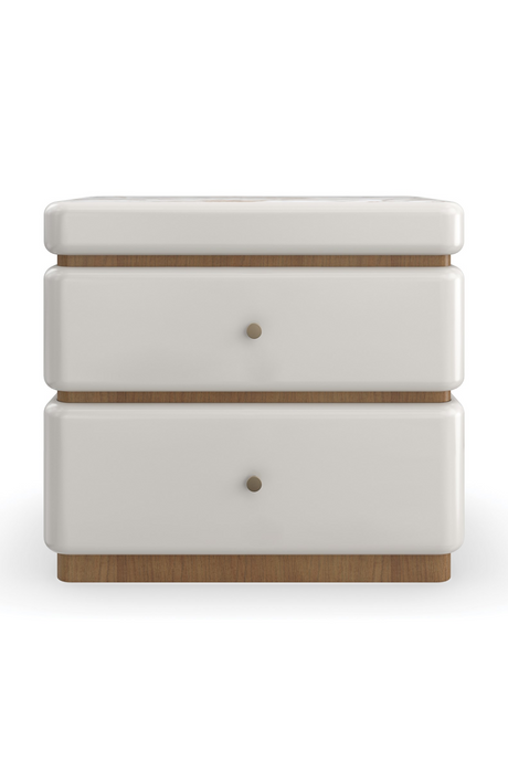   White 2-Drawer Nightstand | Oroa.com