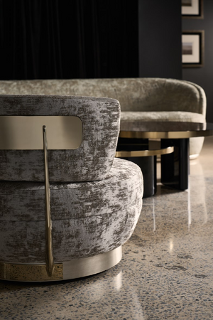   Chenille Swivel Lounge Chair | Oroa.com