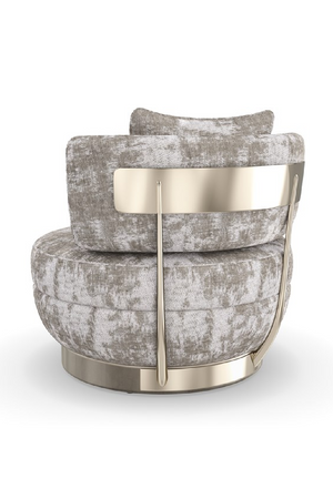   Chenille Swivel Lounge Chair | Oroa.com
