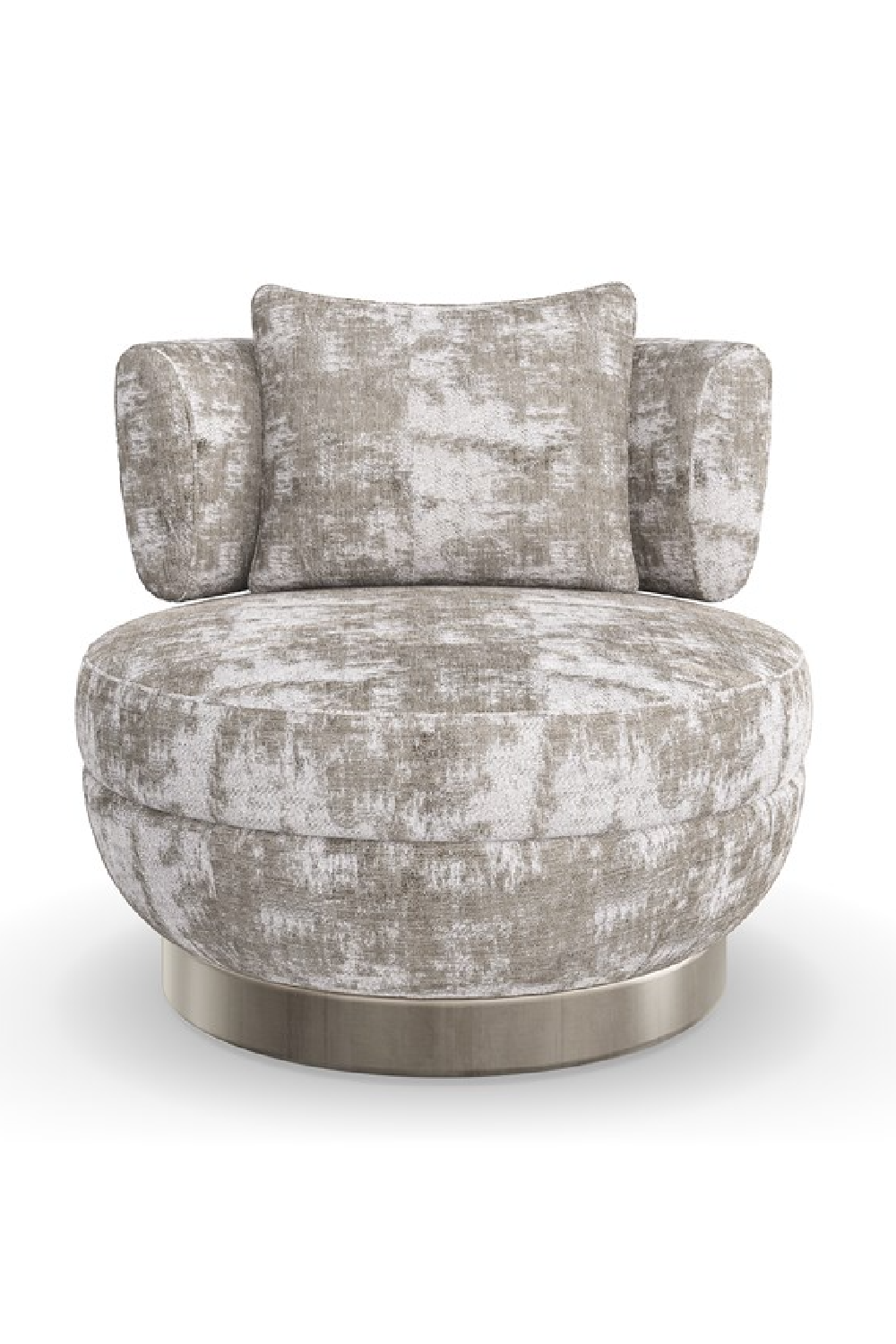   Chenille Swivel Lounge Chair | Oroa.com