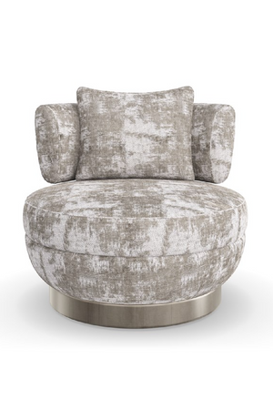   Chenille Swivel Lounge Chair | Oroa.com