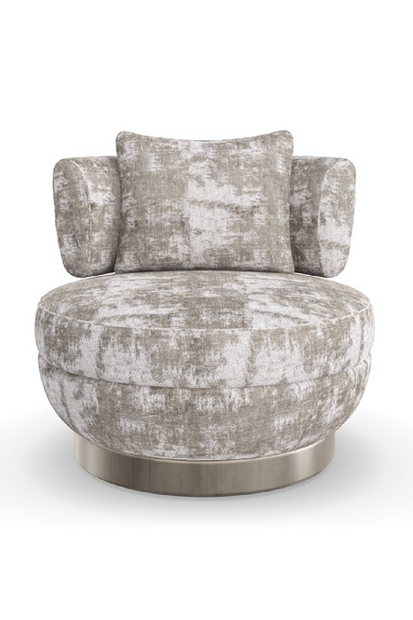   Chenille Swivel Lounge Chair | Oroa.com