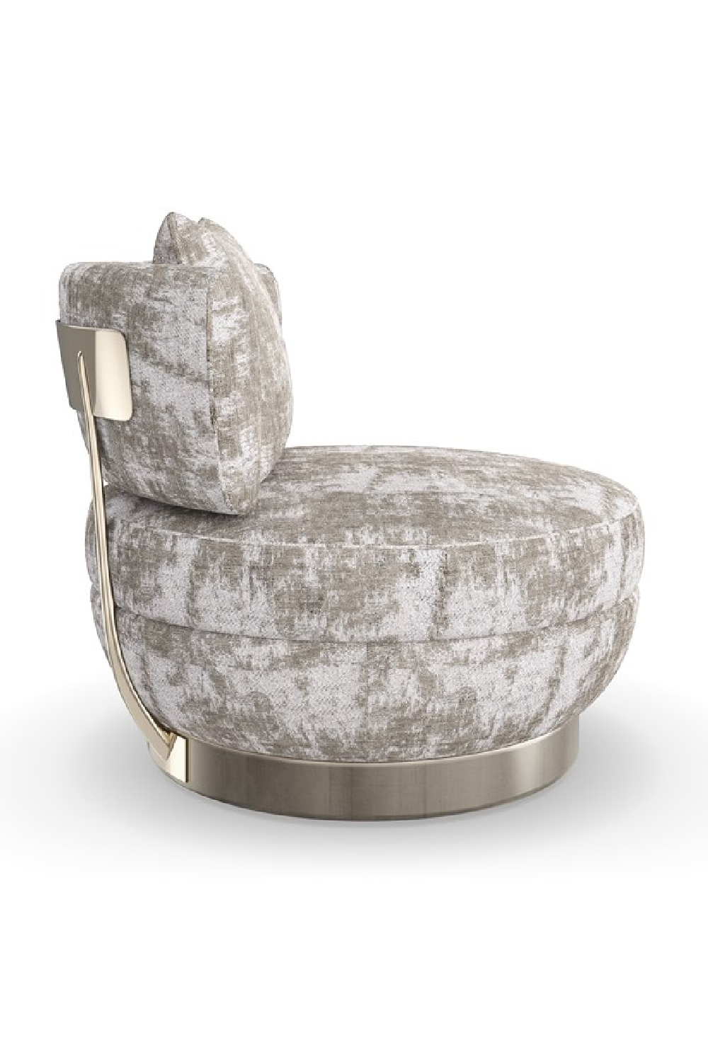   Chenille Swivel Lounge Chair | Oroa.com