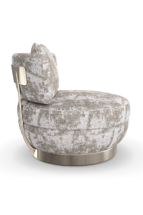   Chenille Swivel Lounge Chair | Oroa.com