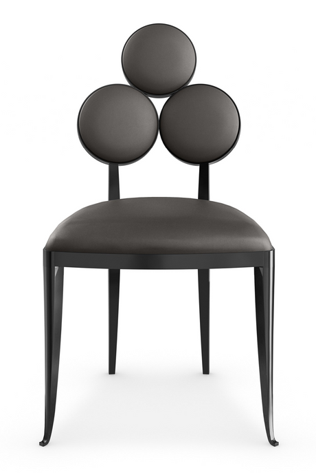   Metallic Vinyl Dining Chairs (2) | Oroa.com