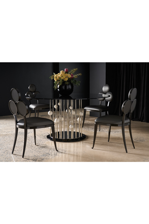   Metallic Vinyl Dining Chairs (2) | Oroa.com