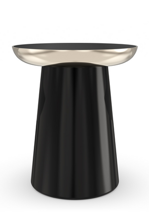   Black Mirrored Top Side Table | Oroa.com
