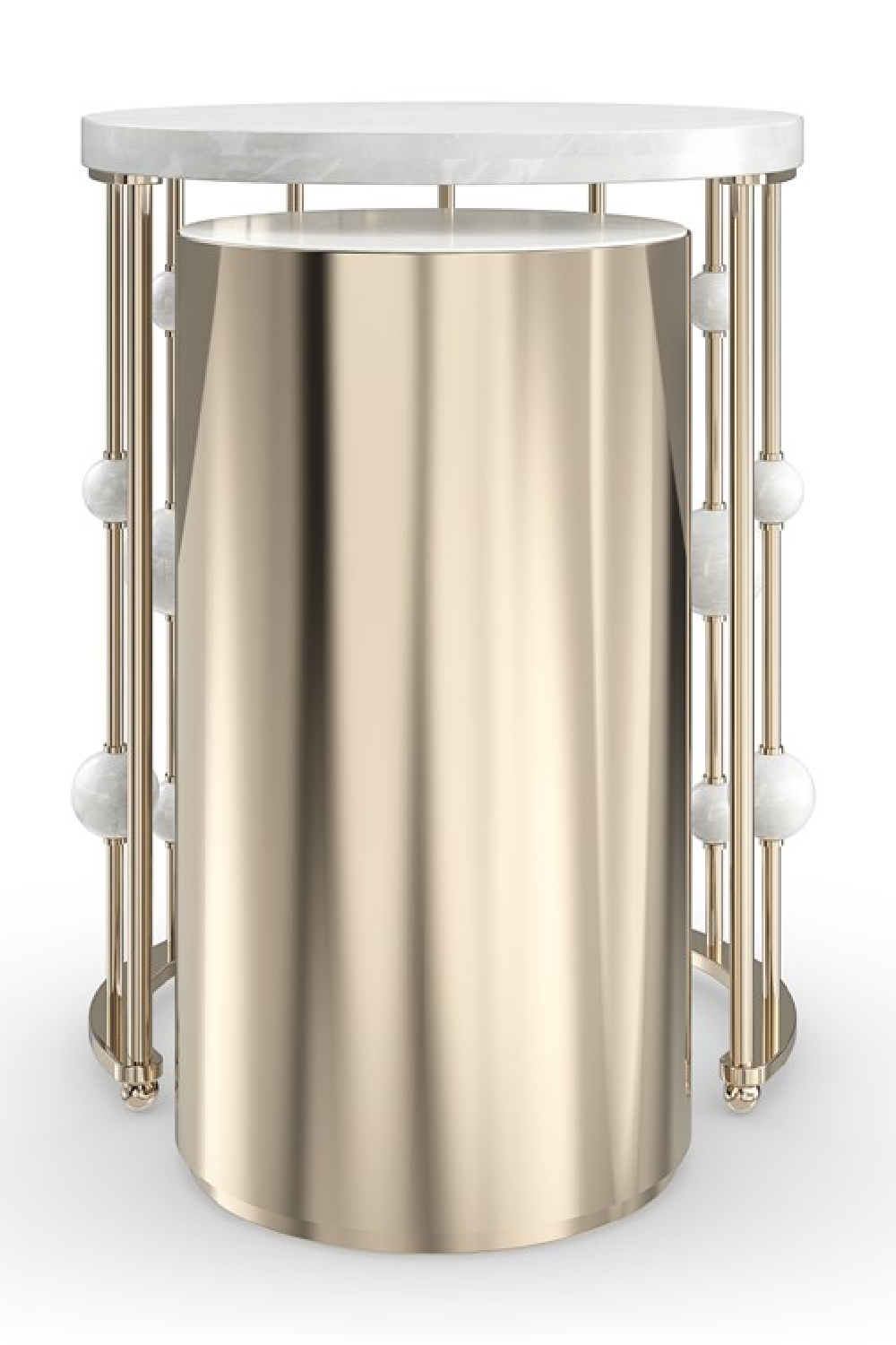   White Marble Nesting Accent Table | Oroa.com