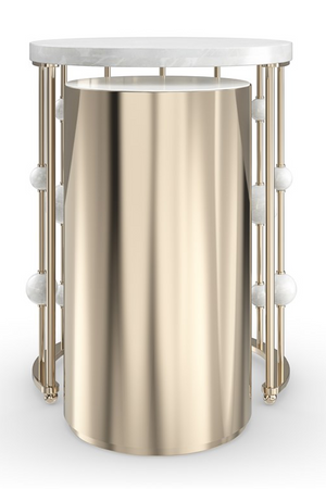  White Marble Nesting Accent Table | Oroa.com