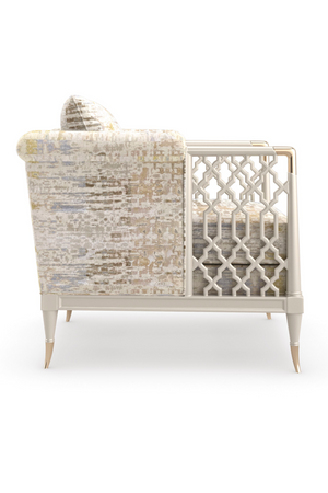   Fretwork Velvet Lounge Chair | Oroa.com
