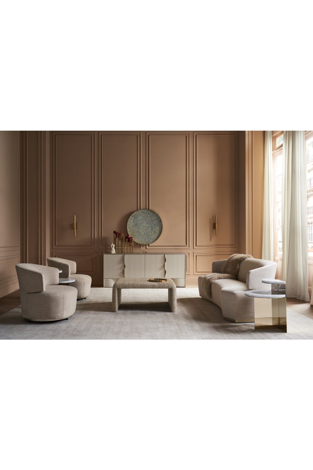   Curved Velvet Sofa | Oroa.com