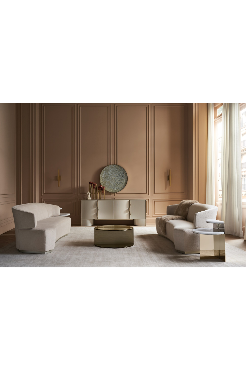   Curved Velvet Sofa | Oroa.com