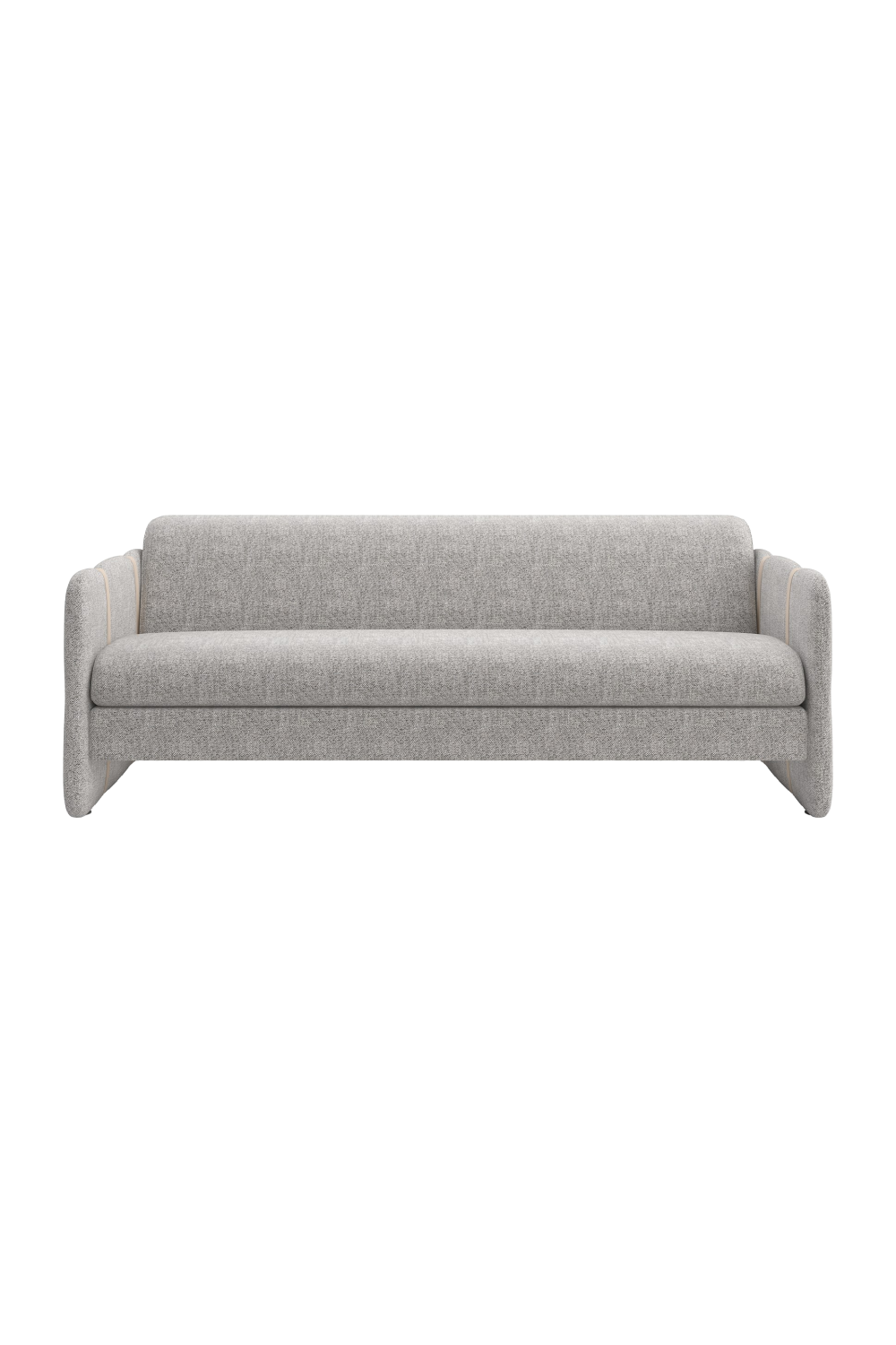   Taupe Leather Strapped Sofa | Oroa.com