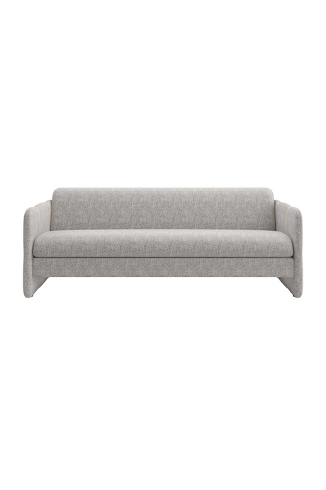   Taupe Leather Strapped Sofa | Oroa.com