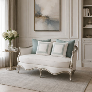   Silver-Framed Loveseat | Oroa.com