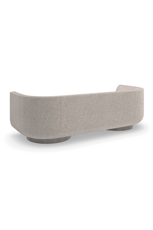   Taupe Velvet Curved Sofa | Oroa.com